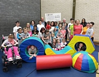 The Rotary Club of Middleton presented the Middleton Trampolining Club with £1540 toward the purchase of specialist soft pay equipment for use in their sessions with main stream and additional needs children and young people 2013